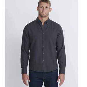 UNTUCKit Dark Grey Costanti Button Down Flannel Shirt Large